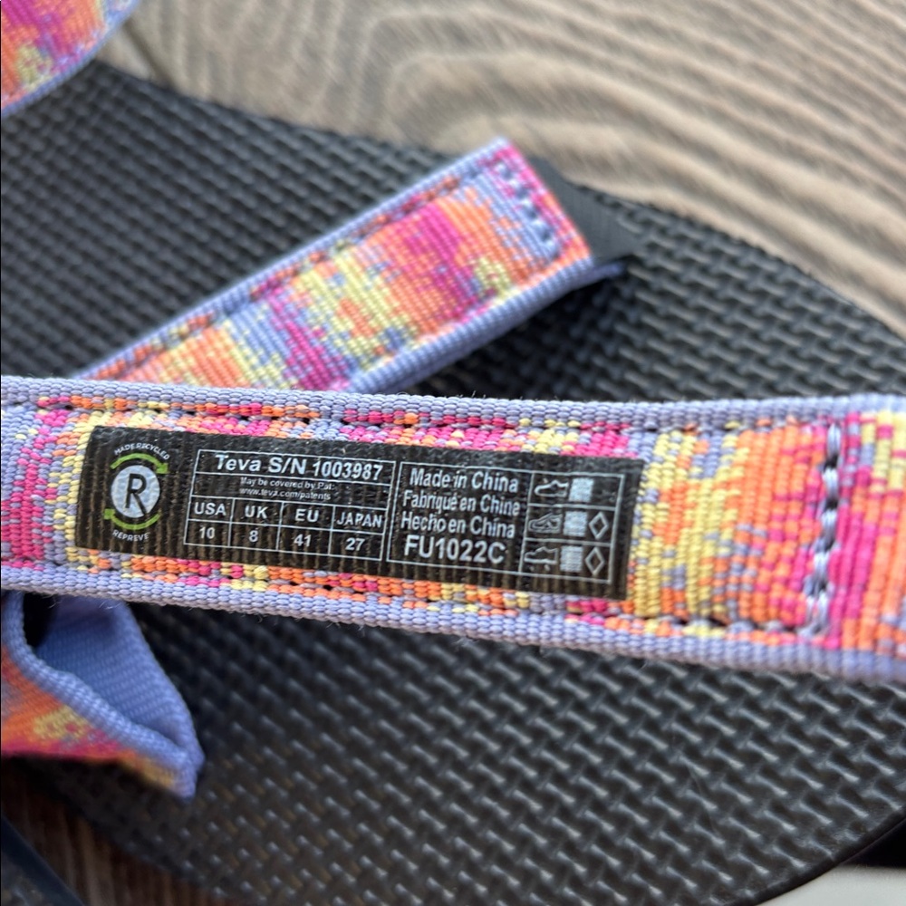 Teva Sport Sandals with Pink, Orange & Purple Straps - Picture 4 of 5